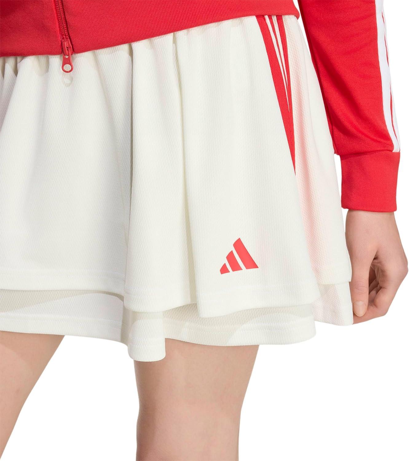 image:imageadidas Womens House of Tiro SkirtOff WhiteTeam Collegiate RedWhite