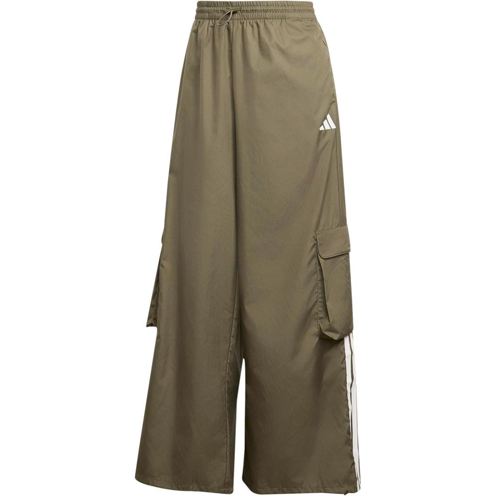 image:imageadidas Womens City Tech Utility Woven Cargo PantsOlive StrataWhite