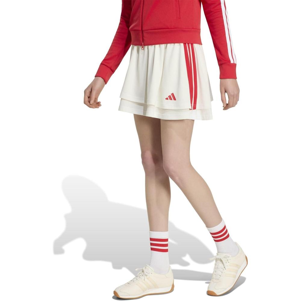 image:imageadidas Womens House of Tiro SkirtOff WhiteTeam Collegiate RedWhite