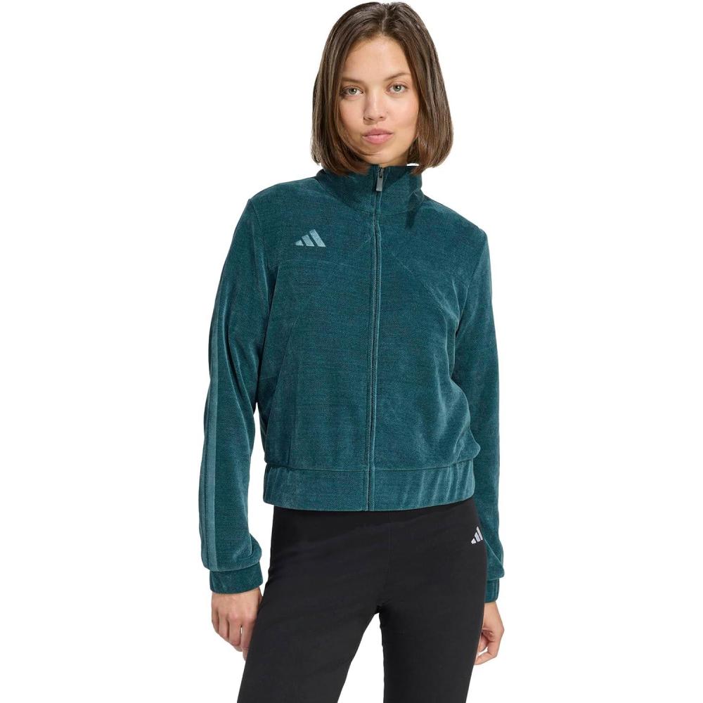 image:imageadidas Womens Tiro Velour Track TopAurora Ivy