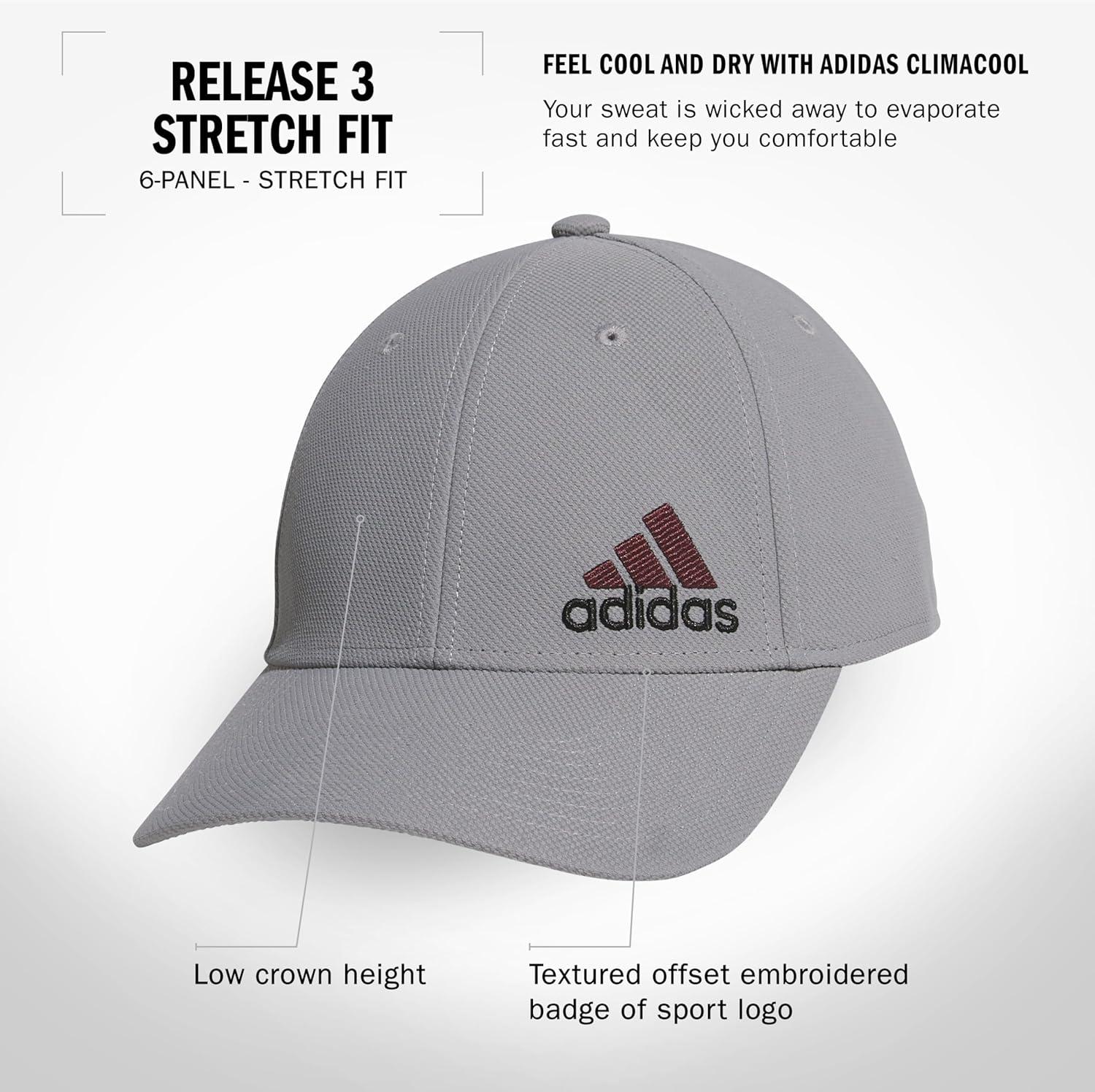 image:imageAdidas Mens Release 3 Structured Stretch Fit Cap