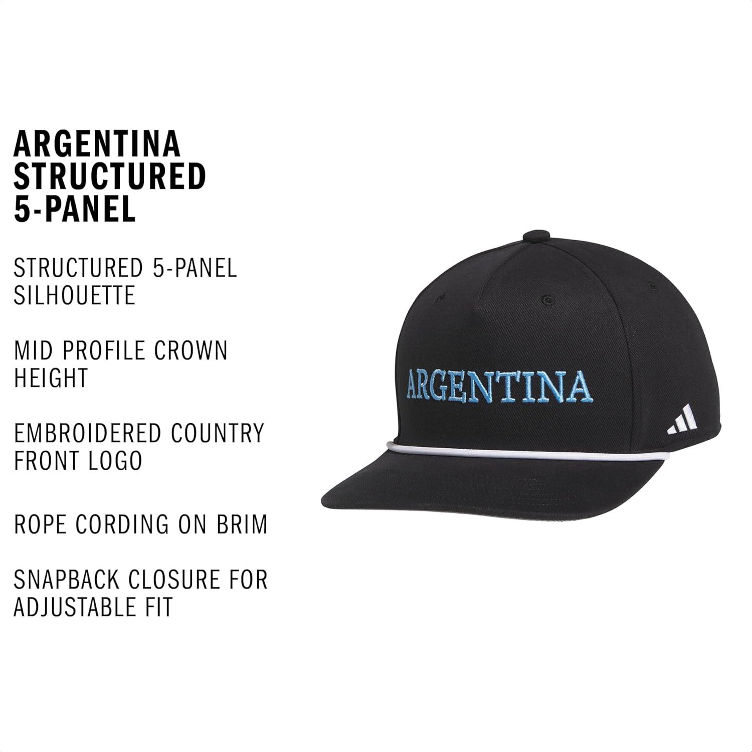 image:imageadidas Mens Midrange Hat Athletic Snapback Cap with LogoArgentina