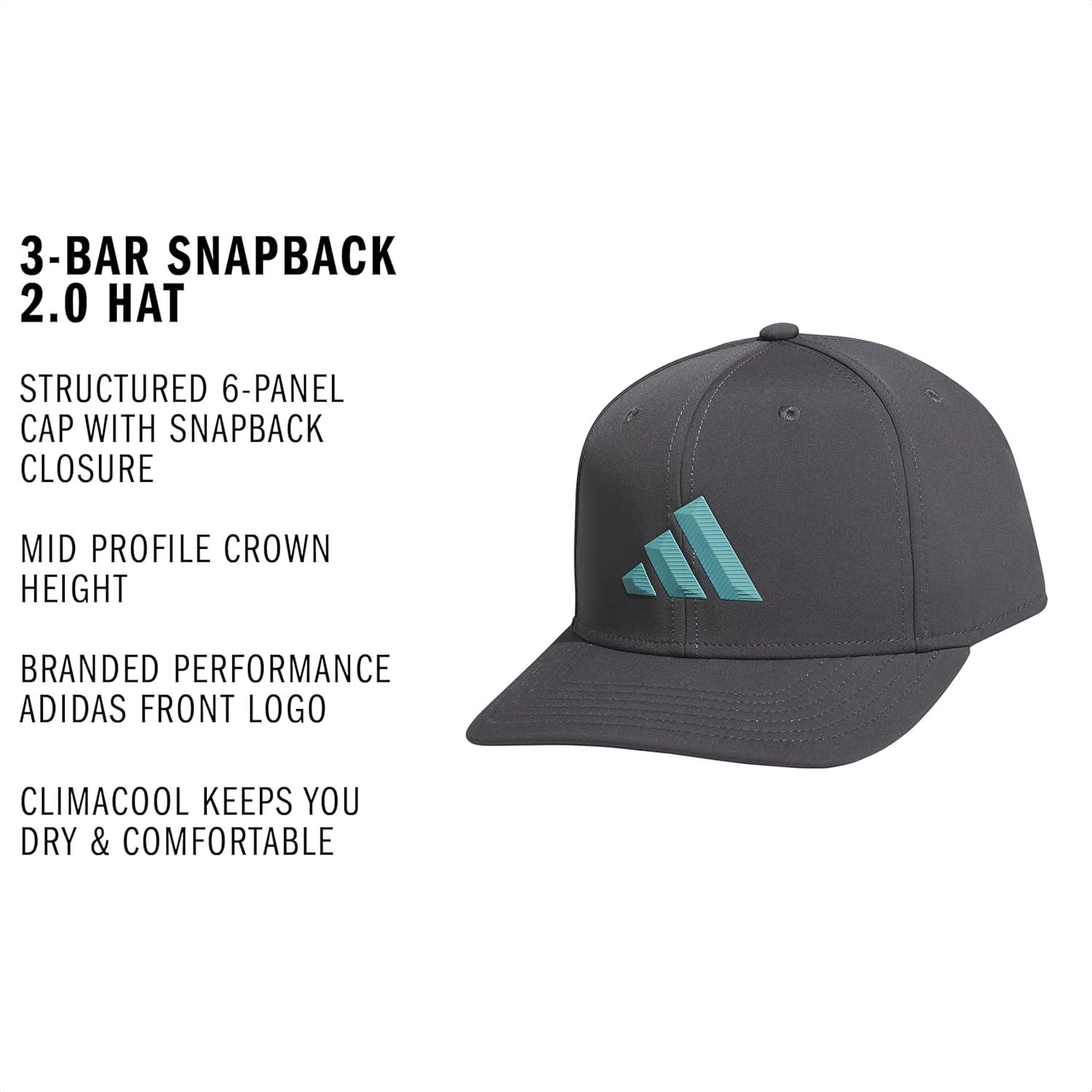 image:imageadidas Mens Midrange Hat Athletic Snapback Cap with LogoGrey SixMint Tone Green3bar