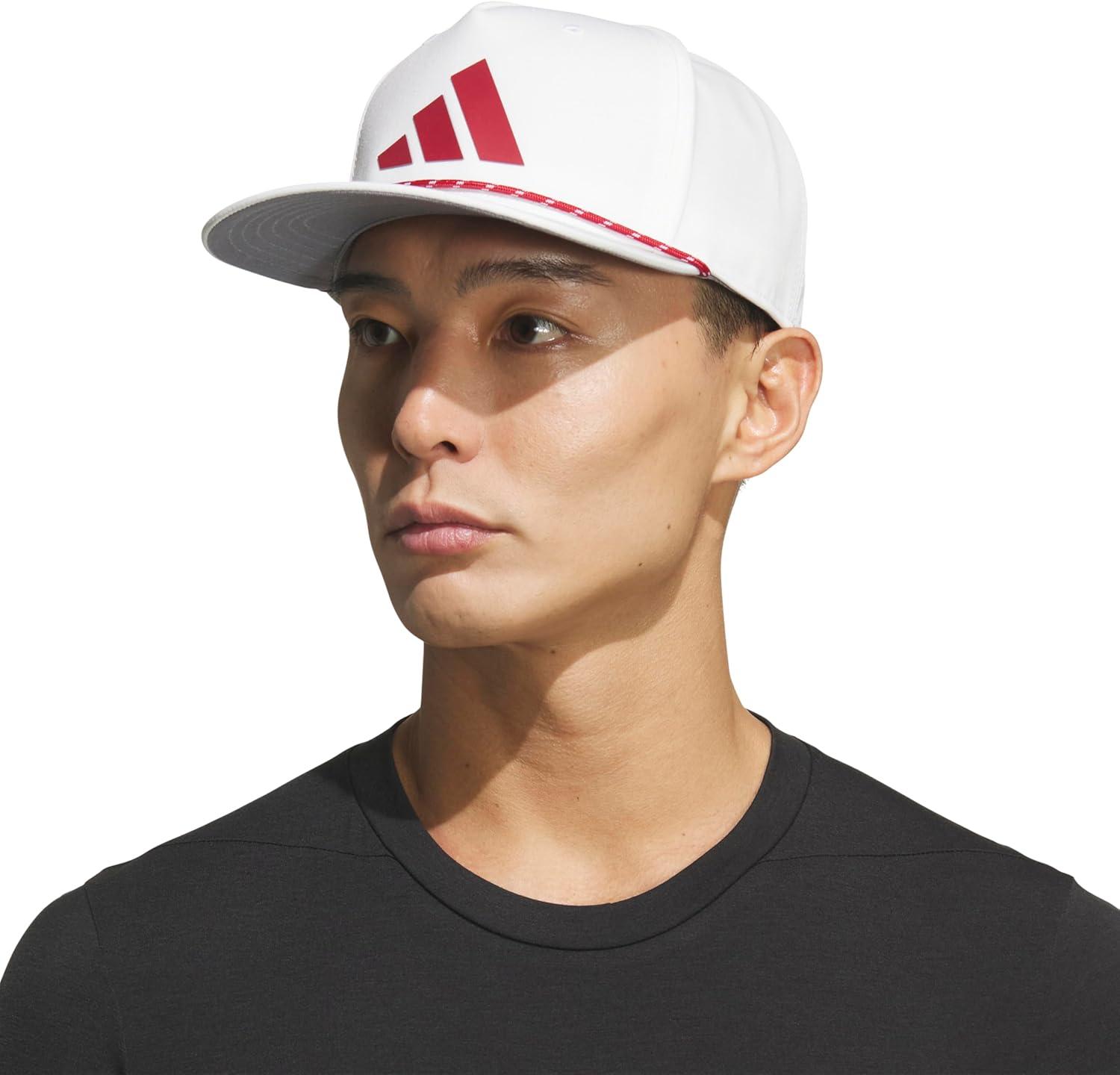 image:imageadidas Mens Midrange Hat Athletic Snapback Cap with LogoWhiteActive MaroonGrey20