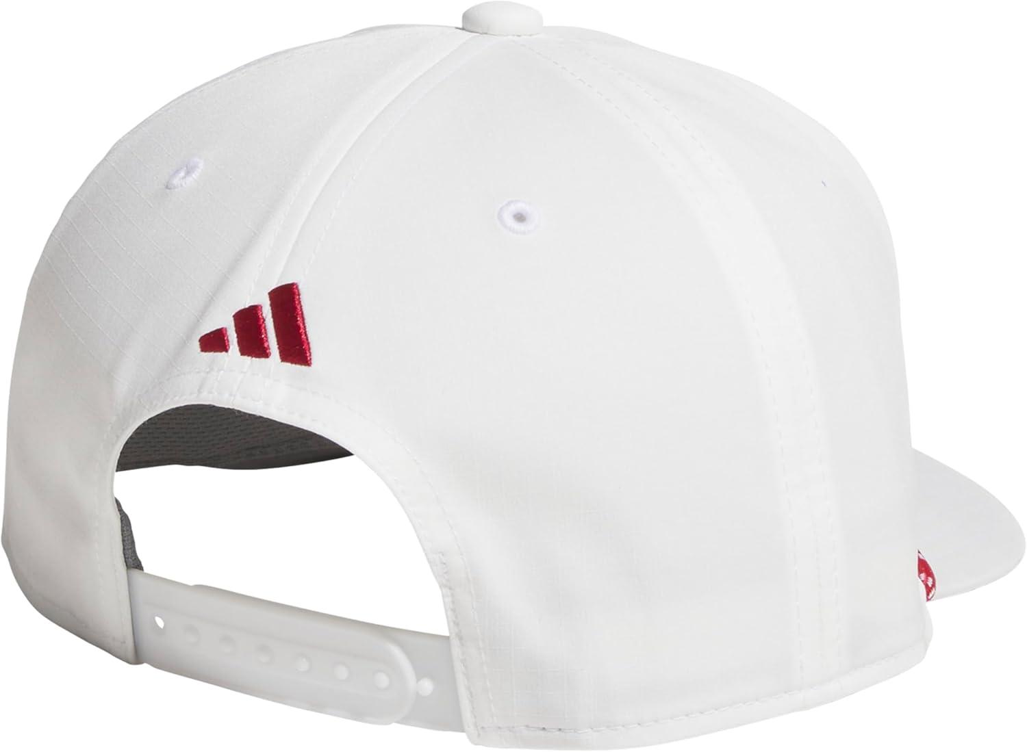 image:imageadidas Mens Midrange Hat Athletic Snapback Cap with LogoWhiteActive MaroonGrey20