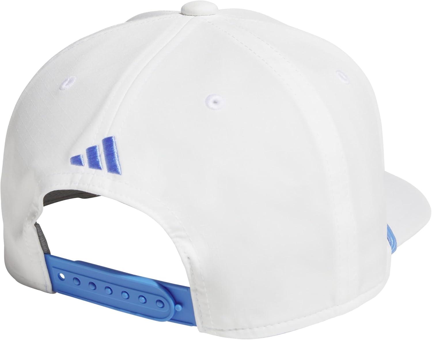 image:imageadidas Mens Midrange Hat Athletic Snapback Cap with LogoWhiteBlue FusionGrey