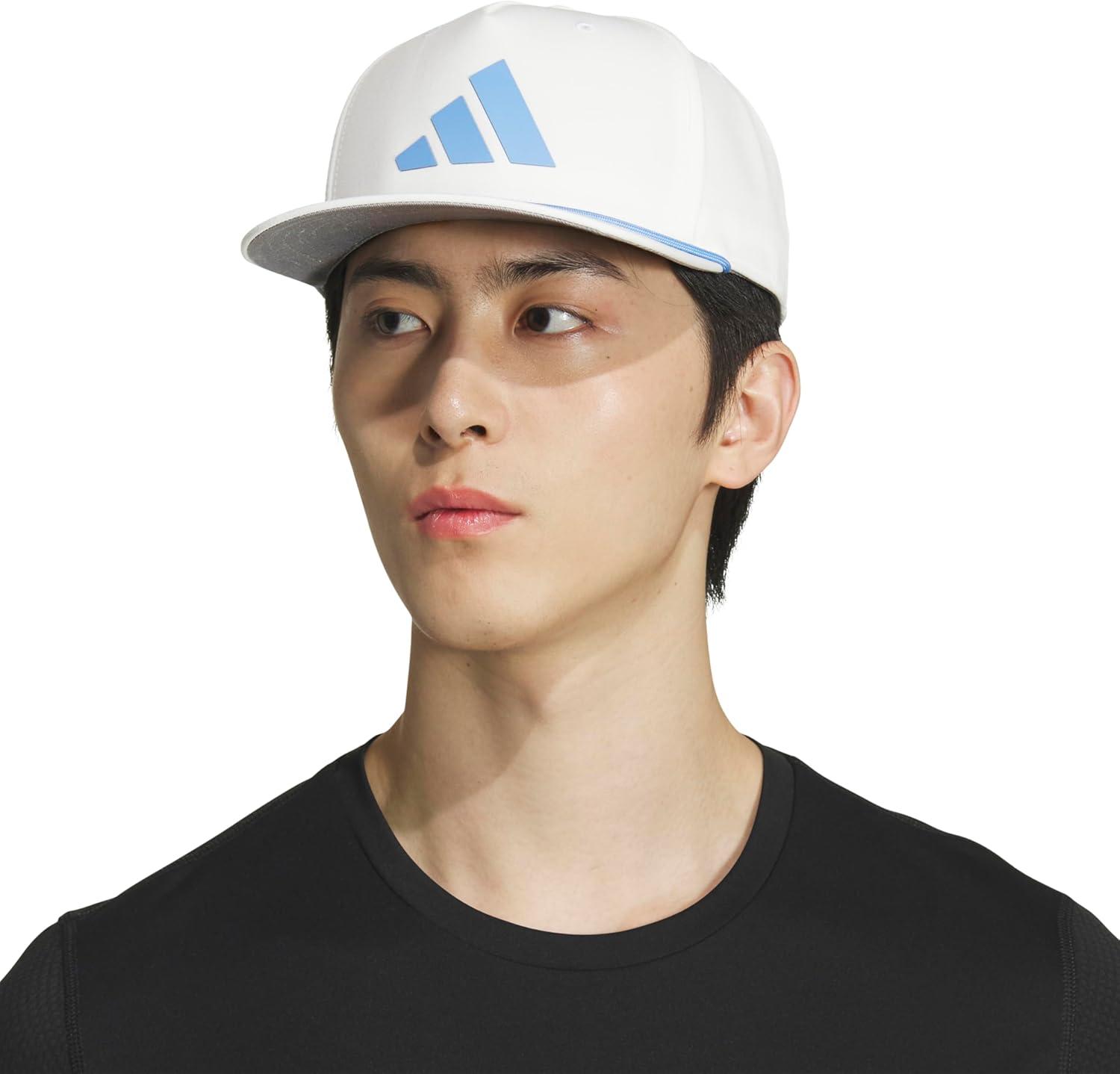 image:imageadidas Mens Midrange Hat Athletic Snapback Cap with LogoWhiteBlue FusionGrey