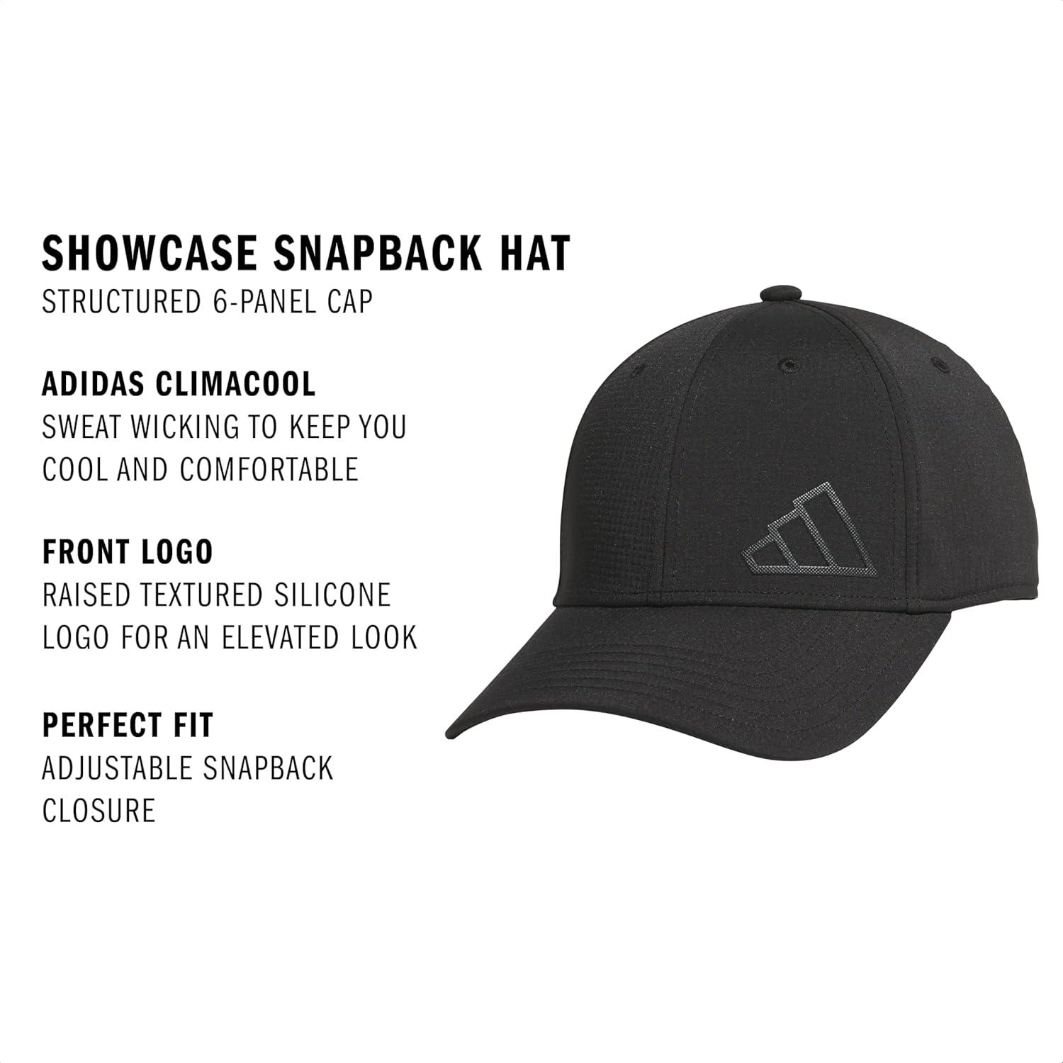 image:imageadidas Unisex Adult Showcase Hat Showcase Adjustable Athletic Sports CapBlackCarbon Grey