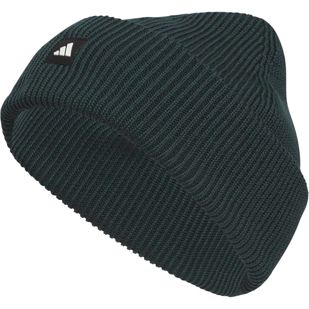 image:imageadidas Mens Premium Beanie Standard Fit Cuffed Knit Winter HatAurora Green IvyBlackWhite