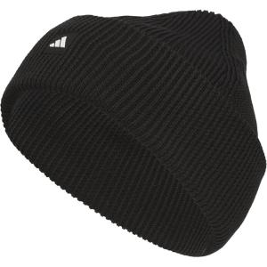 adidas Mens Premium Beanie – Standard Fit Cuffed Knit Winter Hat(Black/White)