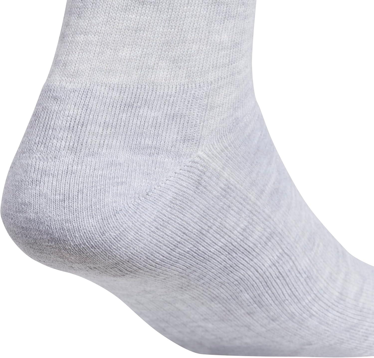 image:imageadidas Mens Athletic Cushioned Crew Socks 6 Pairs Durable amp ComfortableCool Light HeatherBlackBetter ScarletGraphic