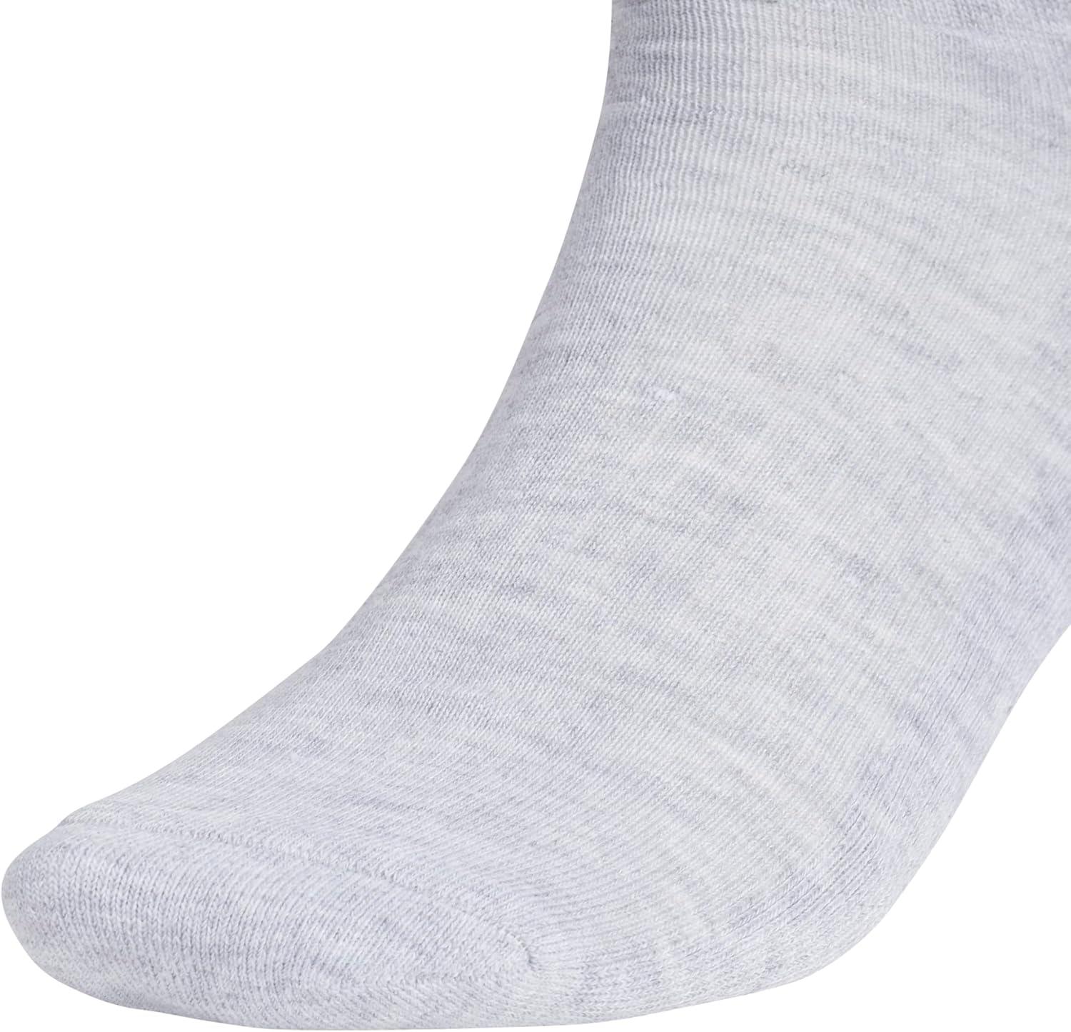 image:imageadidas Mens Athletic Cushioned Crew Socks 6 Pairs Durable amp ComfortableCool Light HeatherBlackBetter ScarletGraphic
