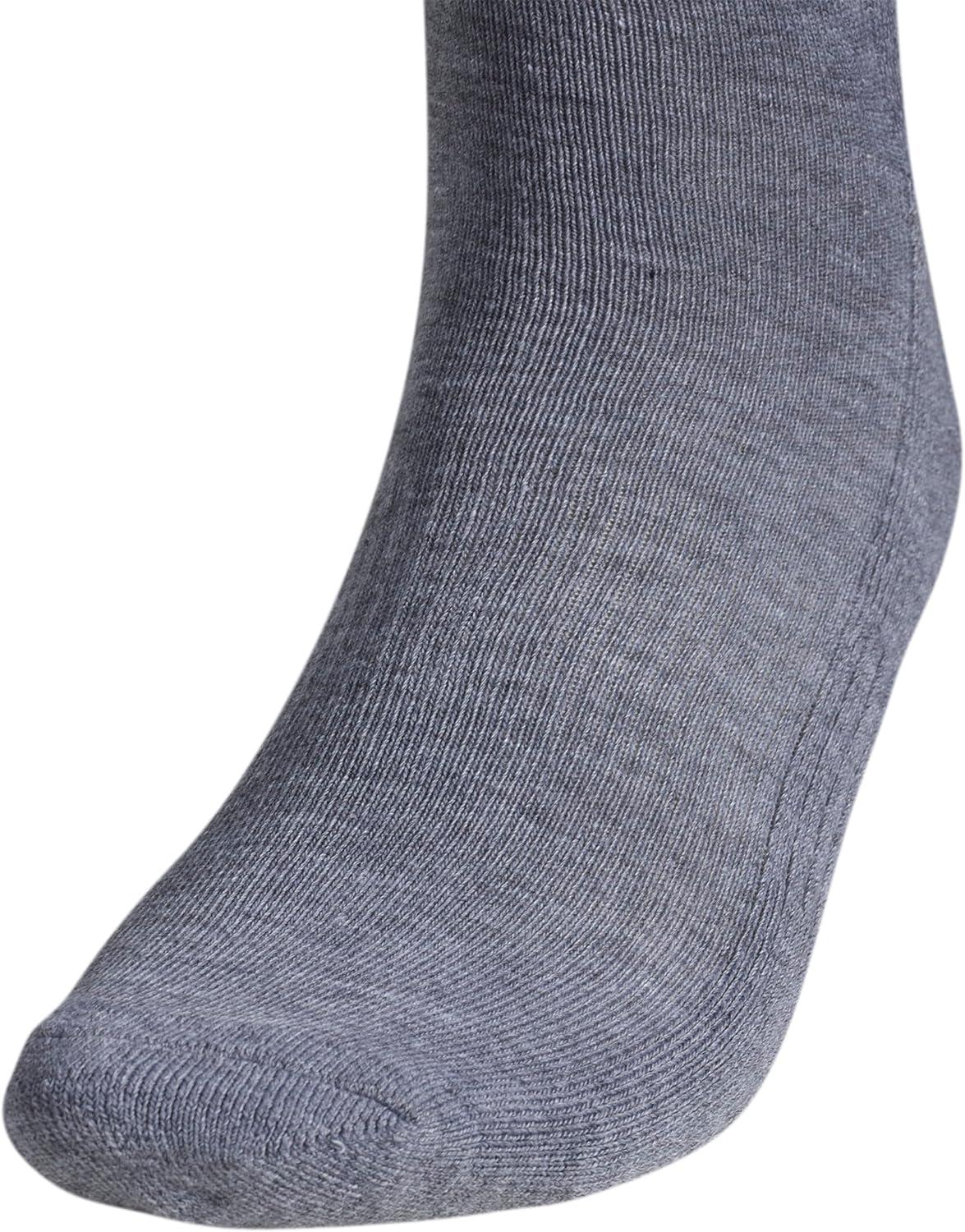 image:imageadidas Mens Athletic Cushioned Crew Socks 6 Pairs Durable amp ComfortableHeather GreyBlack