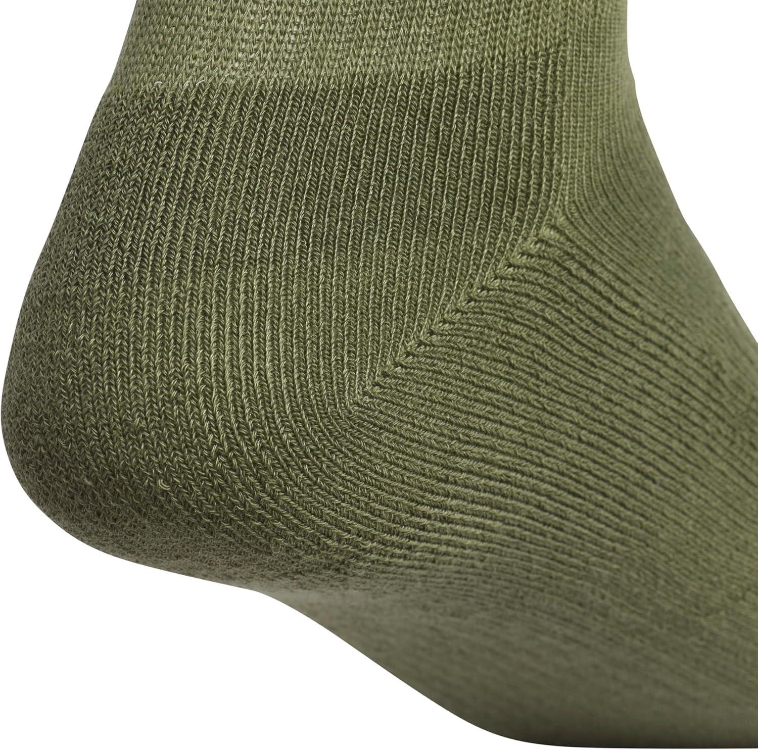 image:imageadidas Mens Athletic Cushioned Crew Socks 6 Pairs Durable amp ComfortableOlive Strata GreenDark BlueCarbon Grey