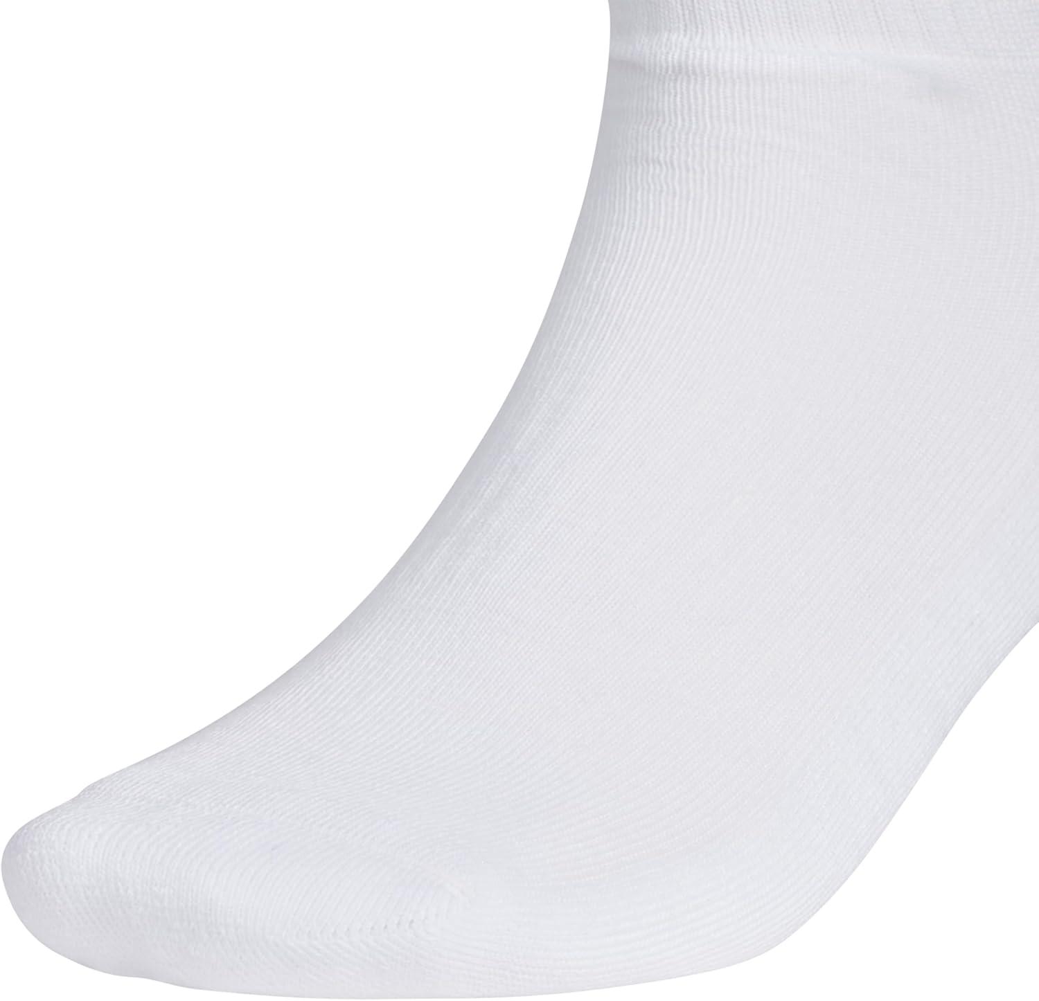 image:imageadidas Mens Athletic Cushioned Crew Socks 6 Pairs Durable amp ComfortableWhiteBlackGraphic