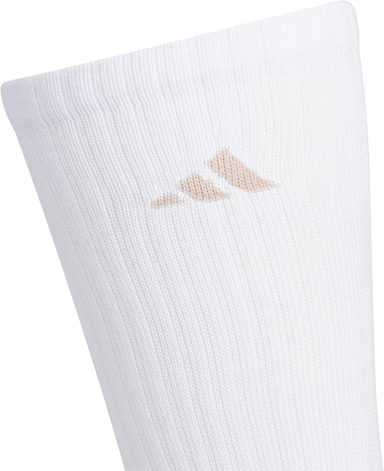image:imageadidas Mens Athletic Cushioned Crew Socks 6 Pairs Durable amp ComfortableWhiteWonder BeigeAlumina Beige