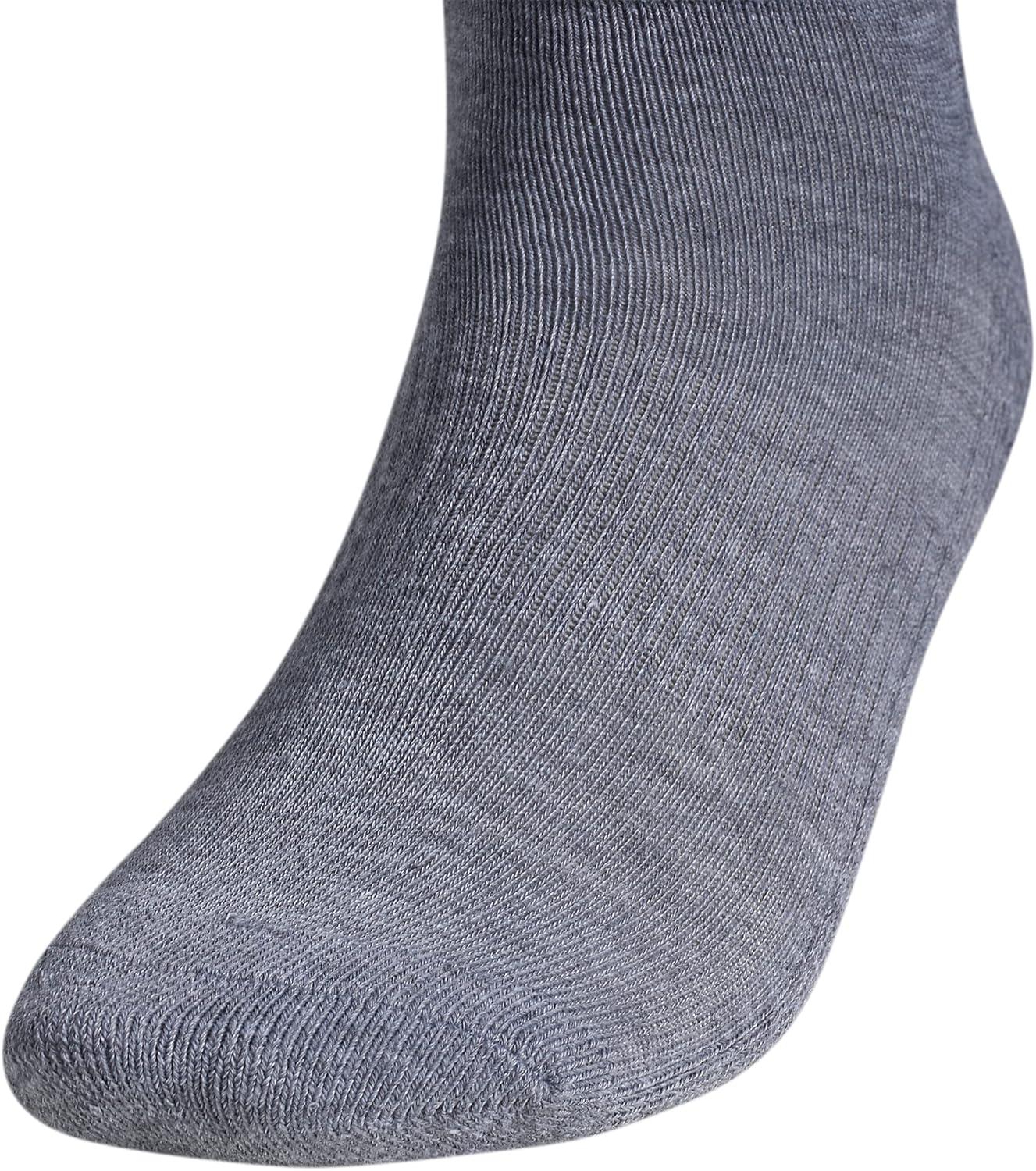 image:imageadidas Mens Athletic Cushioned Low Cut Ankle Socks 6 Pairs Durable amp ComfortableHeather GreyBlack