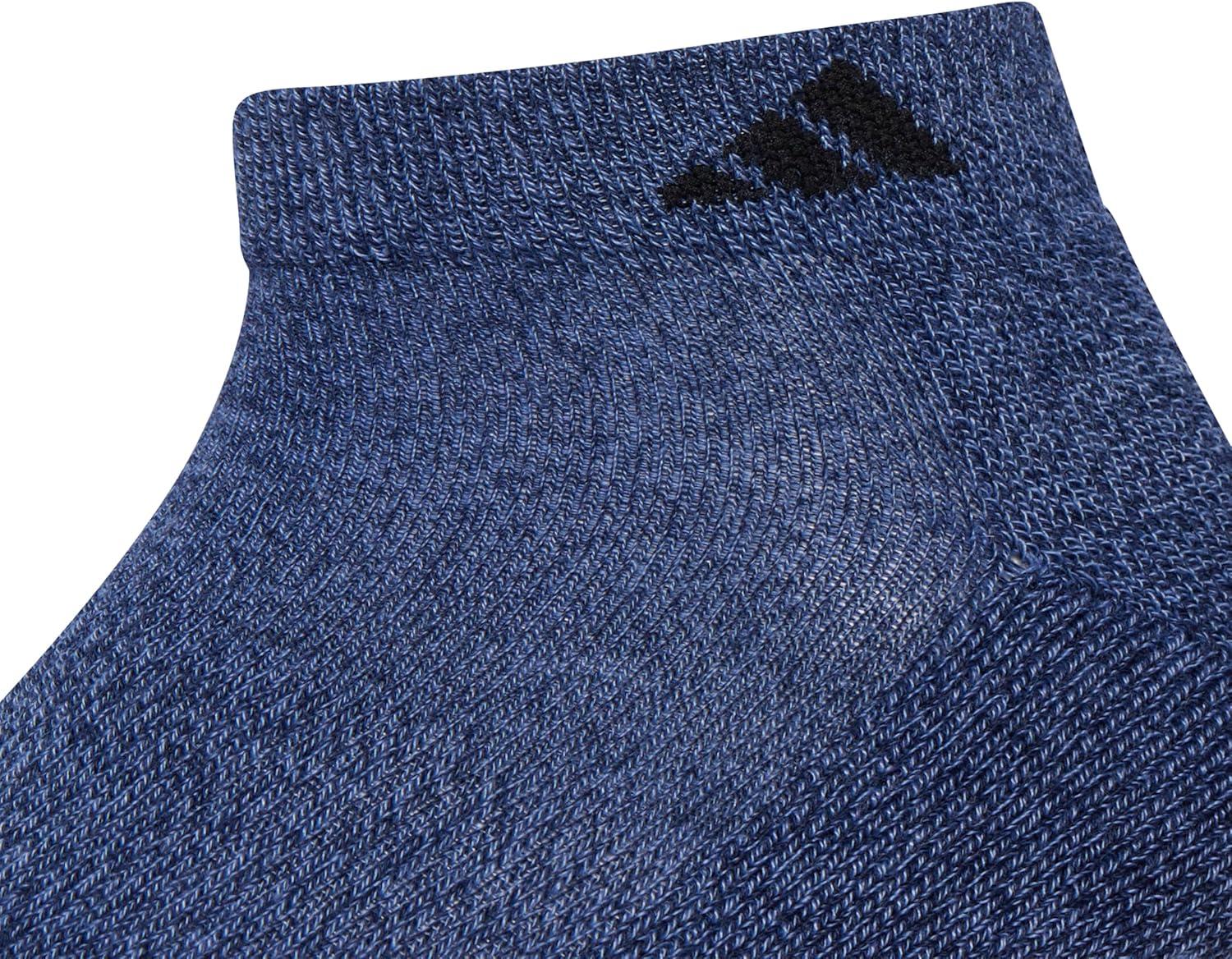 image:imageadidas Mens Athletic Cushioned Low Cut Ankle Socks 6 Pairs Durable amp ComfortableTech Indigo BlueGreyCollegiate Navy