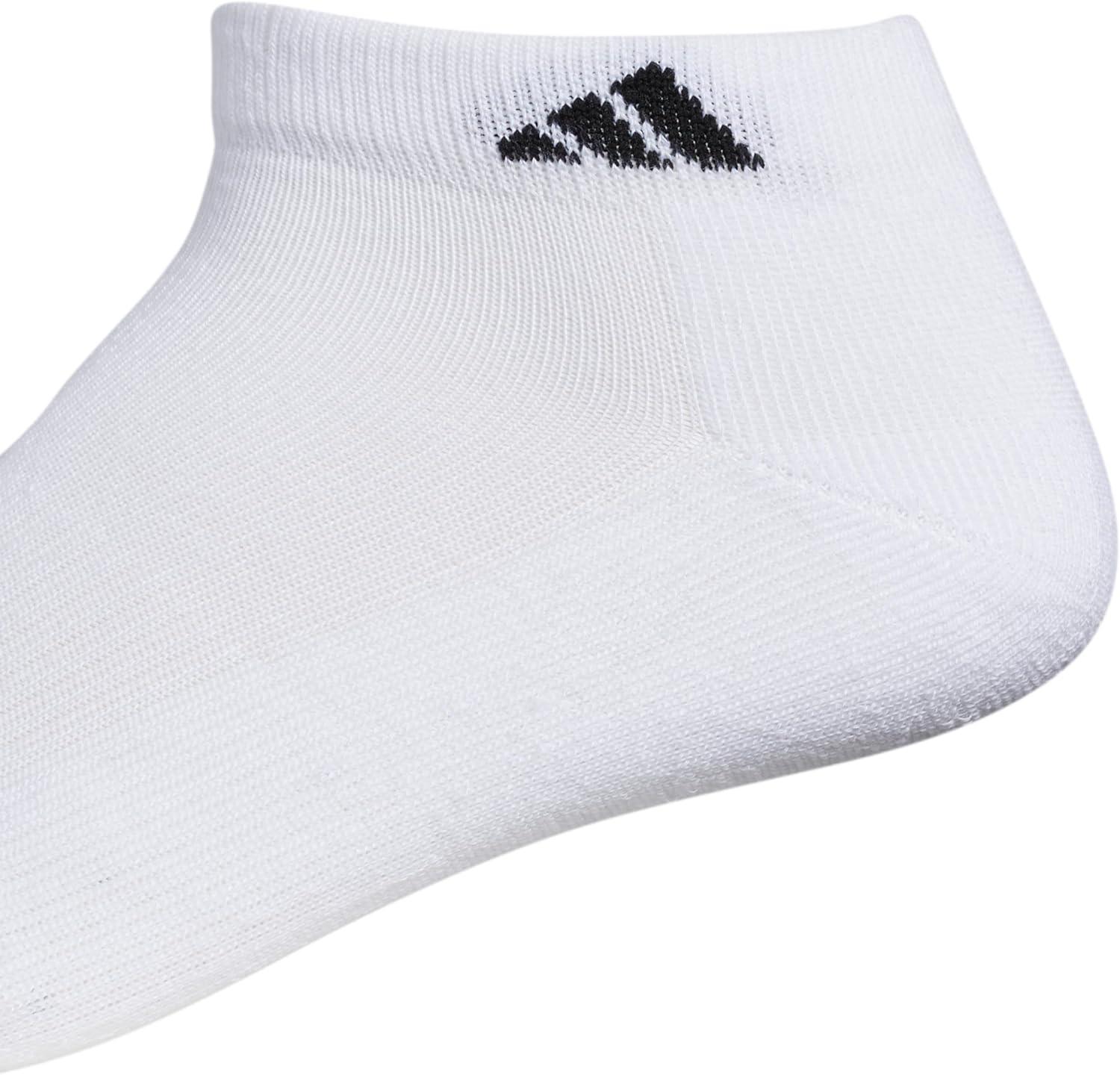 image:imageadidas Mens Athletic Cushioned Low Cut Ankle Socks 6 Pairs Durable amp ComfortableWhiteBlack
