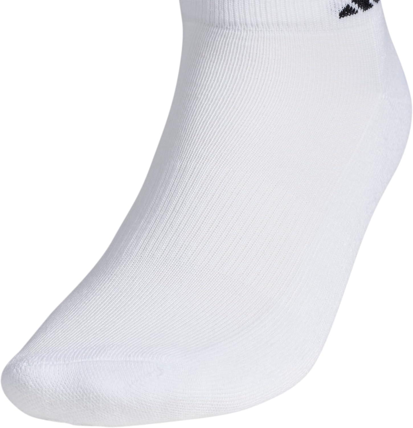 image:imageadidas Mens Athletic Cushioned Low Cut Ankle Socks 6 Pairs Durable amp ComfortableWhiteBlack