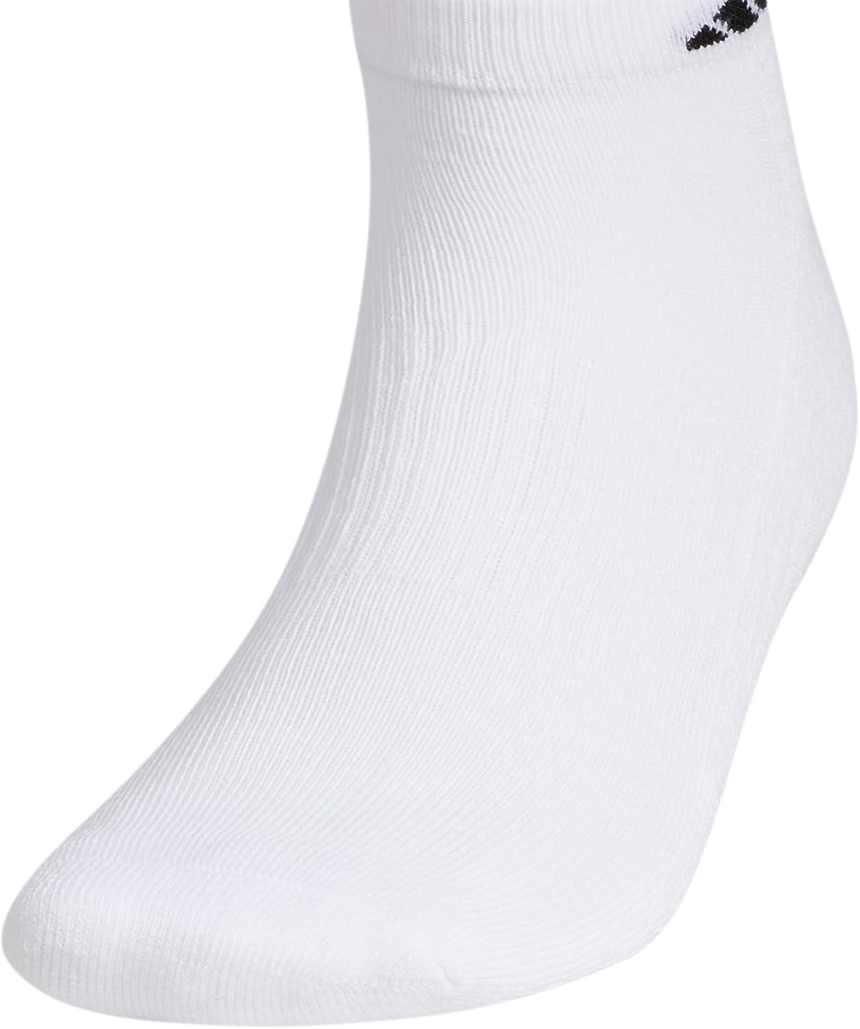 image:imageadidas Mens Athletic Cushioned Low Cut Ankle Socks 6 Pairs Durable amp ComfortableWhiteBlackWhite