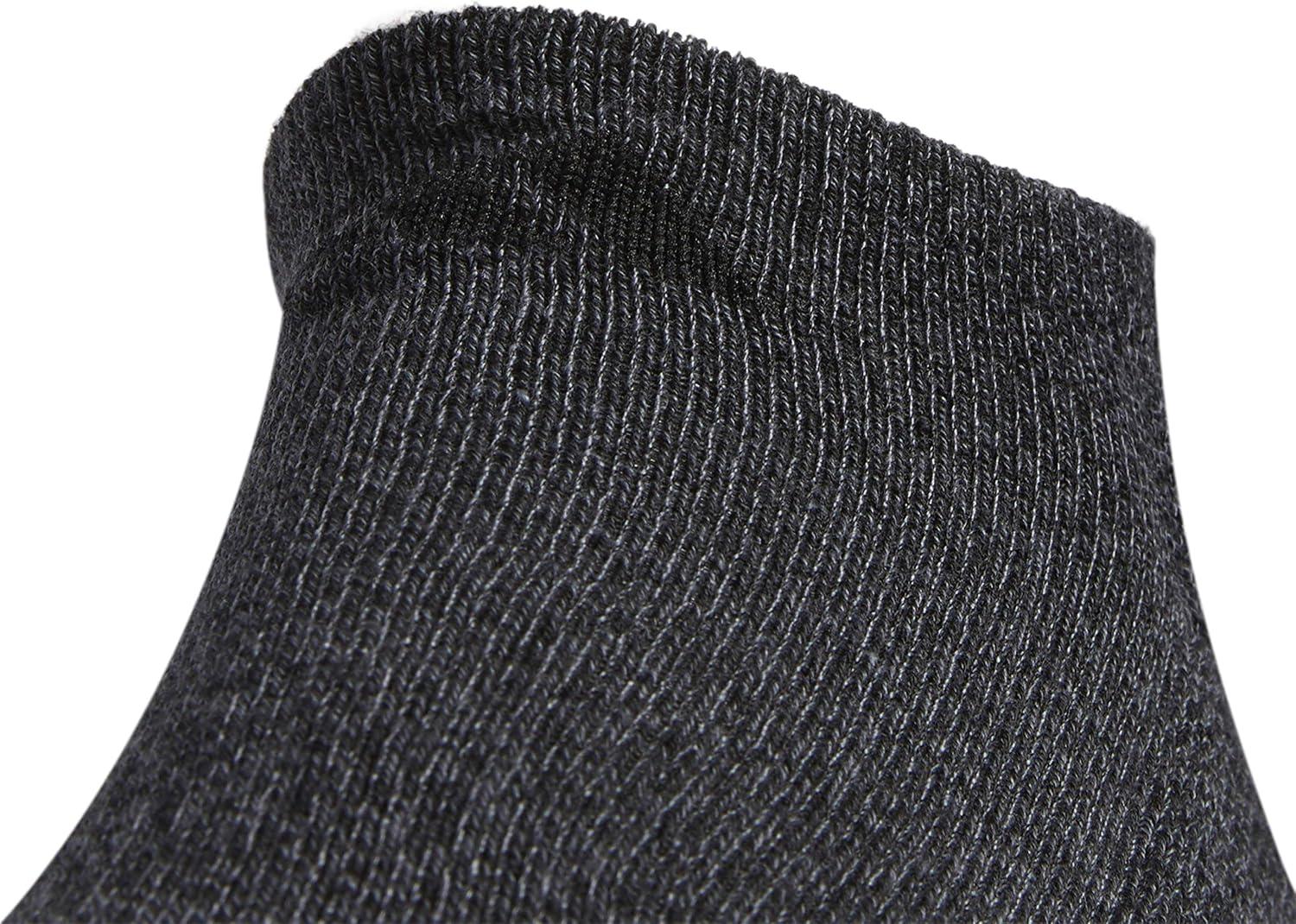 image:imageadidas Mens Athletic Cushioned No Show Socks 6 Pairs Durable amp ComfortableBlackOnix Grey