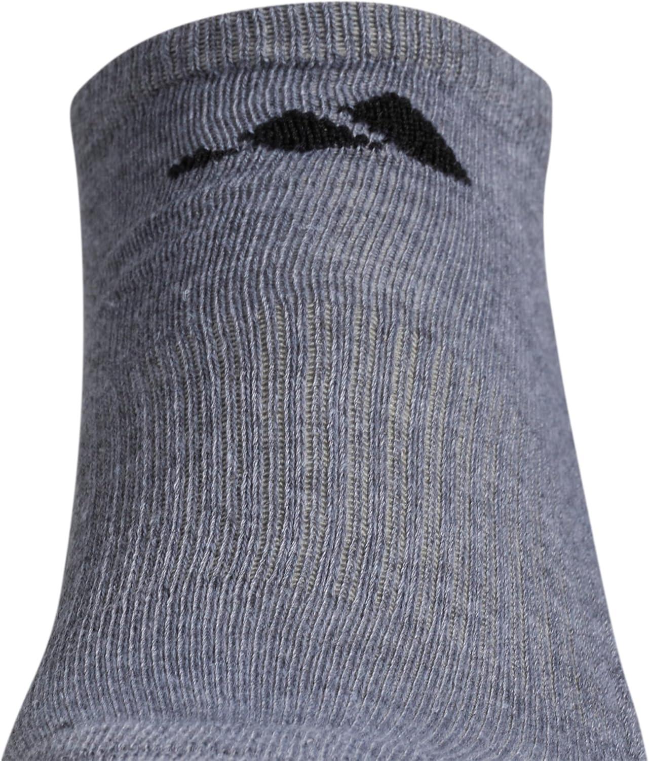 image:imageadidas Mens Athletic Cushioned No Show Socks 6 Pairs Durable amp ComfortableHeather GreyBlack