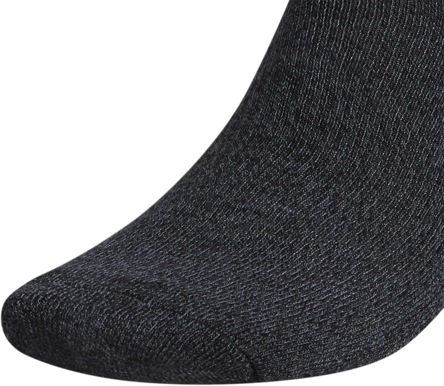 image:imageadidas Mens Athletic Cushioned Quarter Ankle Socks 6 Pairs Durable amp ComfortableBlack Onix MarlBlackOnix