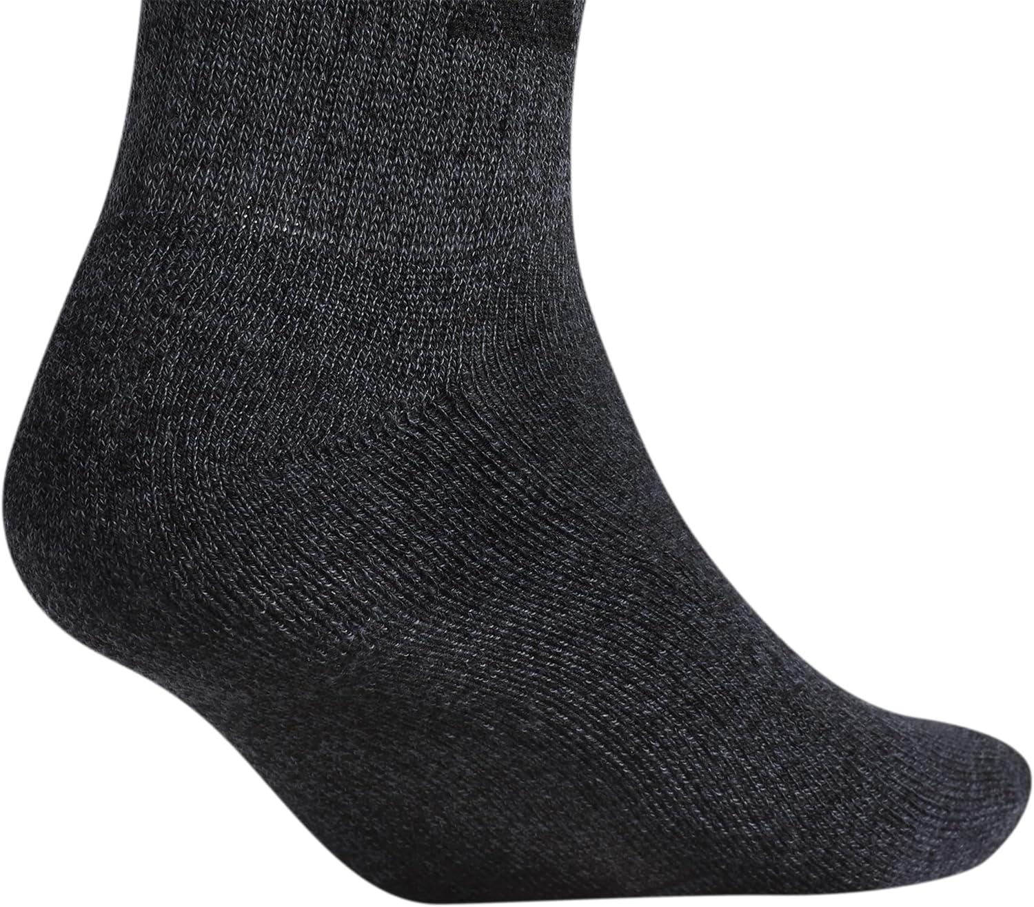 image:imageadidas Mens Athletic Cushioned Quarter Ankle Socks 6 Pairs Durable amp ComfortableBlack Onix MarlBlackOnix