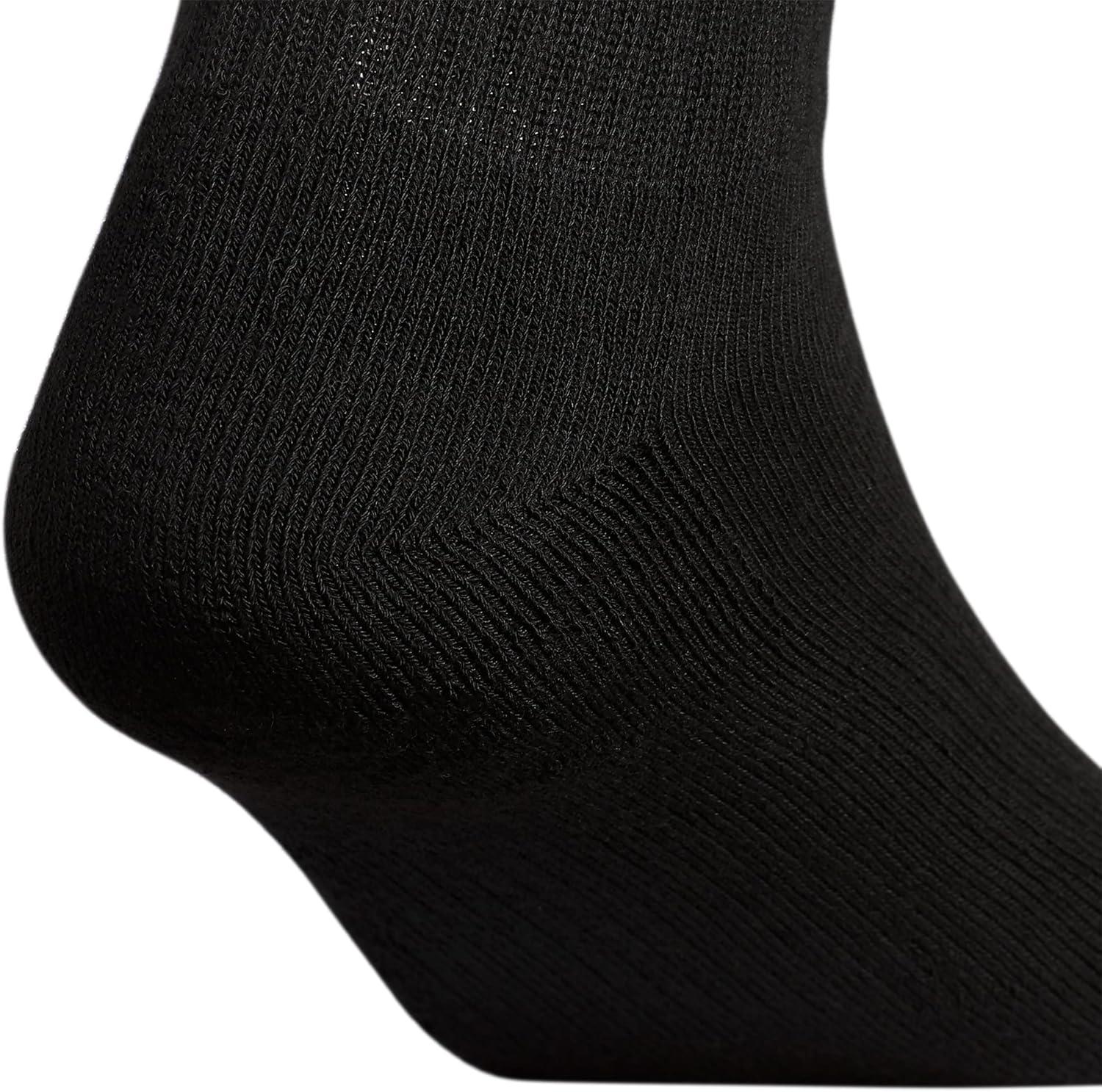 image:imageadidas Mens Athletic Cushioned Quarter Ankle Socks 6 Pairs Durable amp ComfortableBlackAluminum 2