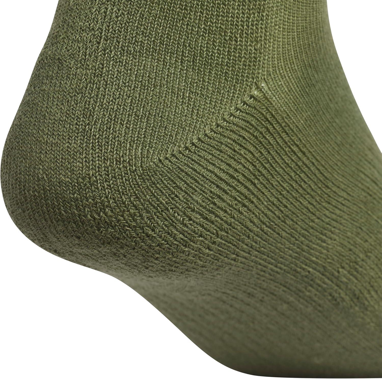 image:imageadidas Mens Athletic Cushioned Quarter Ankle Socks 6 Pairs Durable amp ComfortableOlive Strata GreenDark BlueCarbon Grey