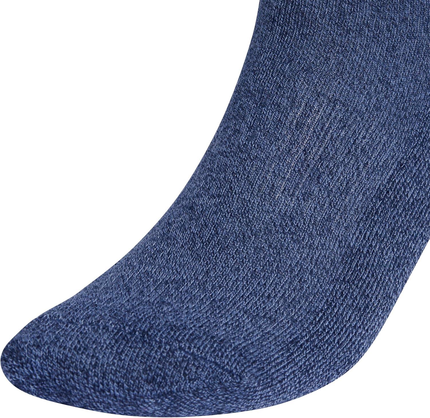 image:imageadidas Mens Athletic Cushioned Quarter Ankle Socks 6 Pairs Durable amp ComfortableTech Indigo BlueGreyCollegiate Navy