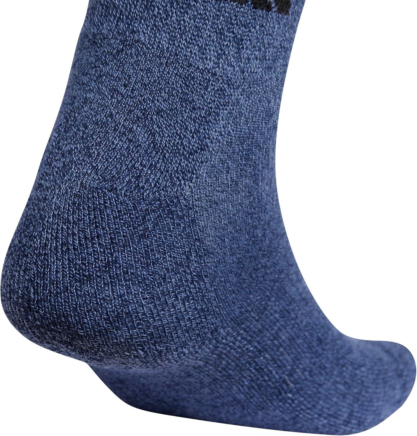 image:imageadidas Mens Athletic Cushioned Quarter Ankle Socks 6 Pairs Durable amp ComfortableTech Indigo BlueGreyCollegiate Navy