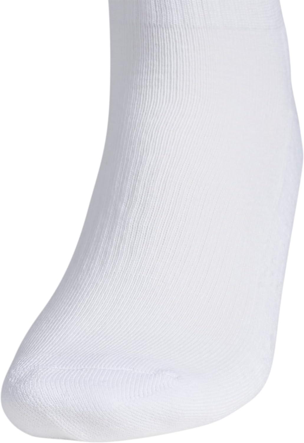 image:imageadidas Mens Athletic Cushioned Quarter Ankle Socks 6 Pairs Durable amp ComfortableWhiteBlack
