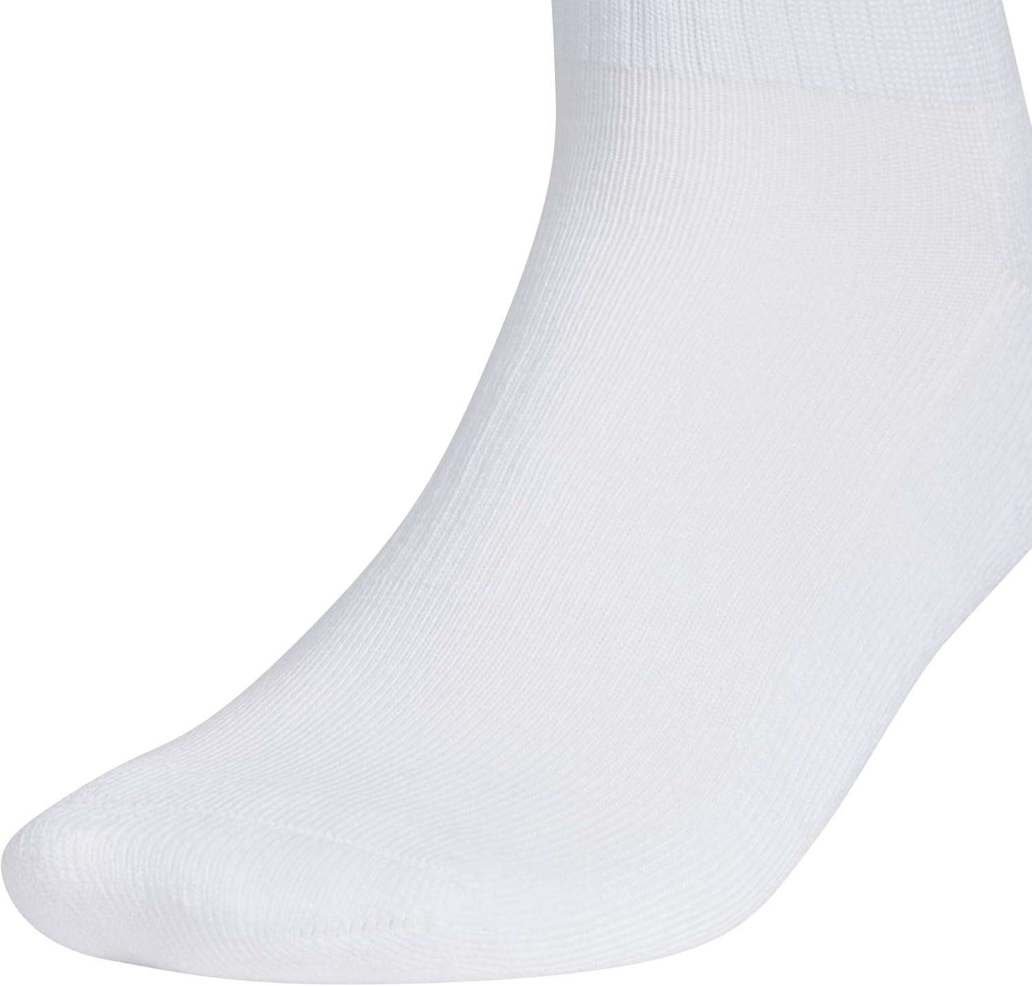 image:imageadidas Mens Athletic Cushioned Quarter Ankle Socks 6 Pairs Durable amp ComfortableWhiteWonder BeigeAlumina Beige