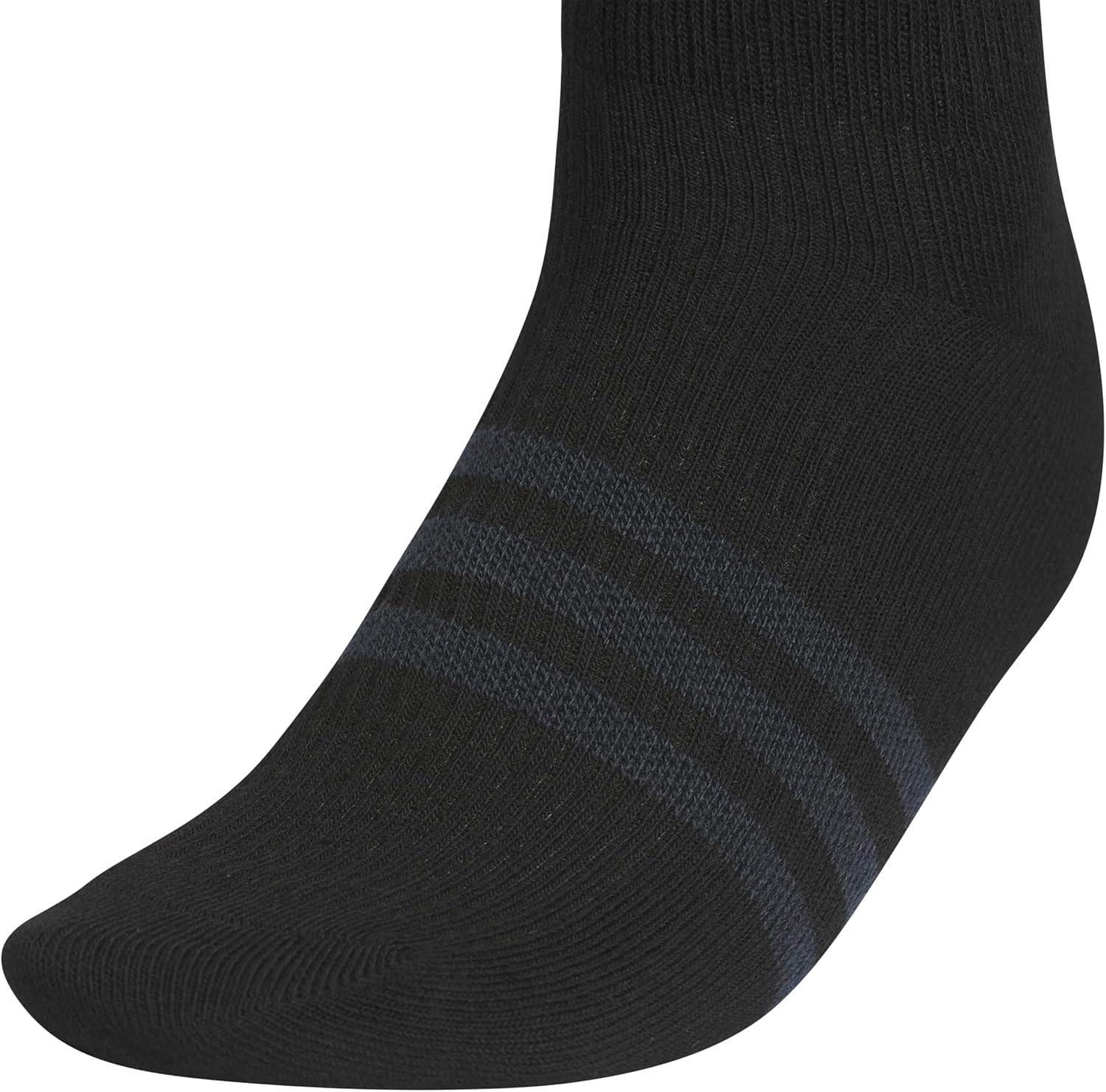 image:imageadidas Mens Superlite Crew Socks 6 Pairs Lightweight amp BreathableBlackNight Grey