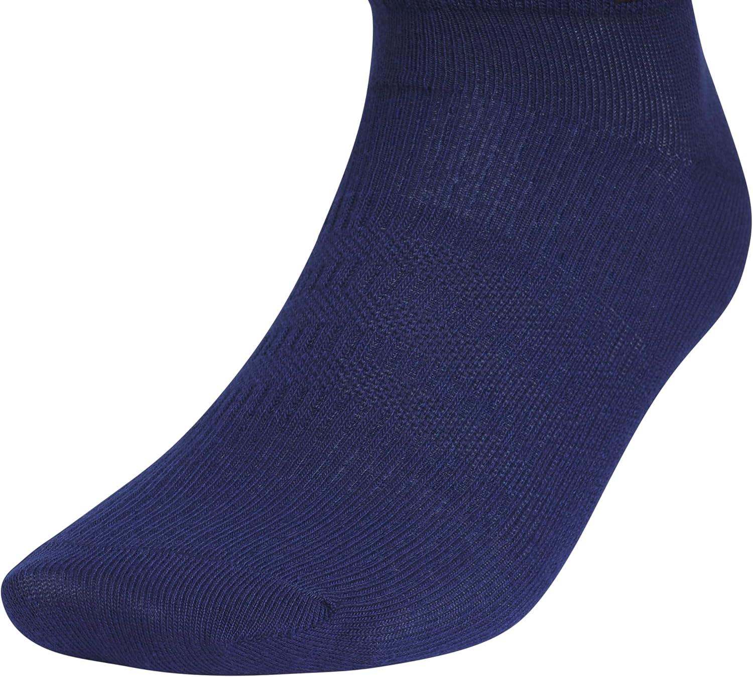 image:imageadidas Mens Superlite Low Cut Ankle Socks 6 Pairs Lightweight amp BreathableDark BlueTech Indigo BlueCrew Blue