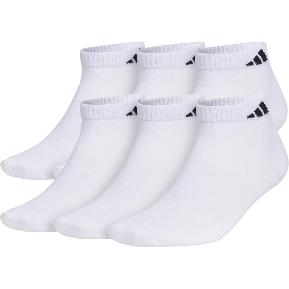 image:imageadidas Mens Superlite Low Cut Ankle Socks 6 Pairs Lightweight amp BreathableWhiteBlack