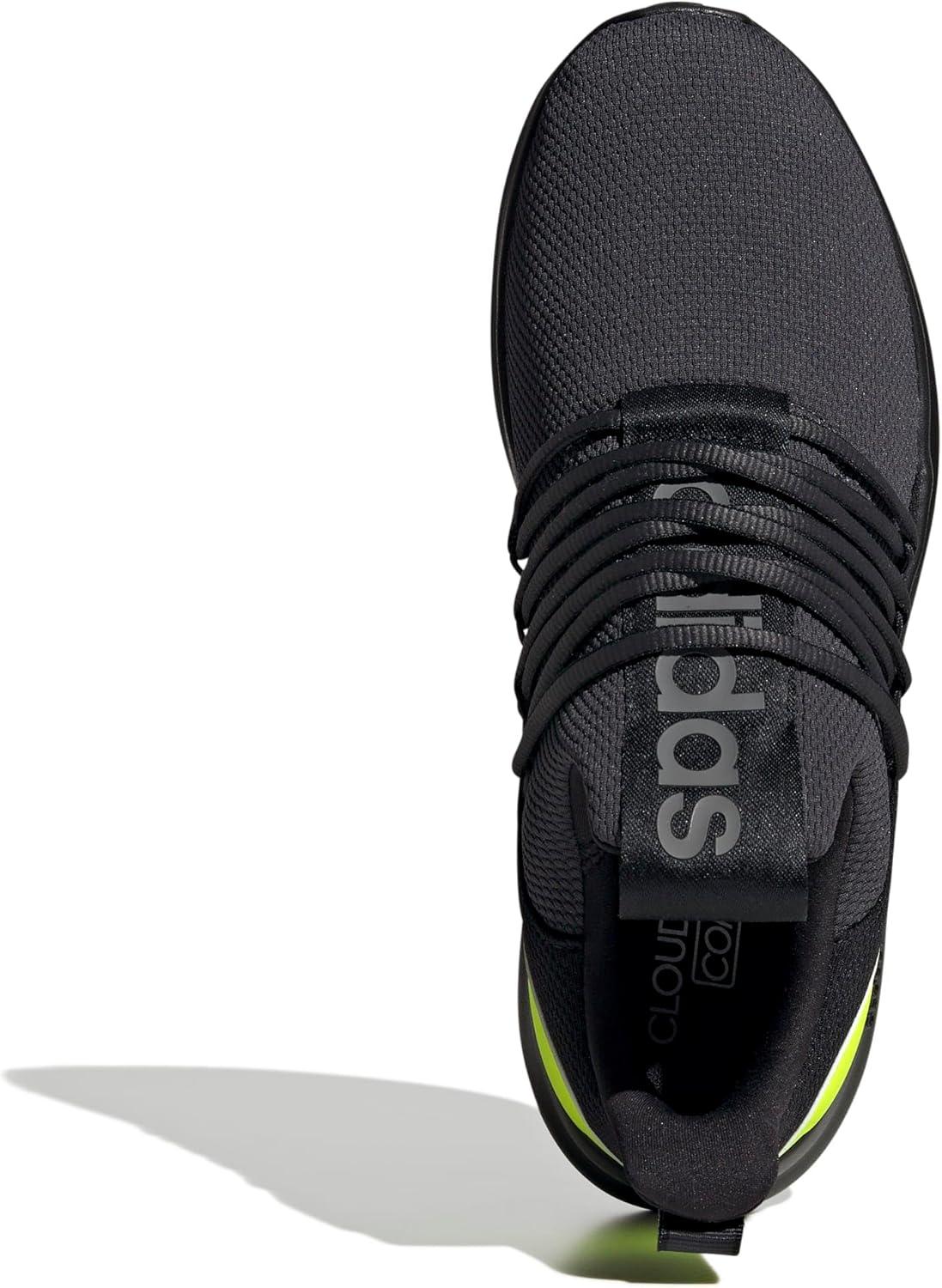 image:imageadidas Mens Lite Racer Adapt 70 Wide Slip On Sneakers Shoes Casual BlackBlackCarbonLucid Lemon