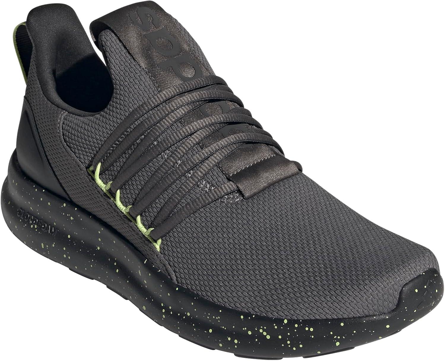 image:imageadidas Mens Lite Racer Adapt 70 Wide Slip On Sneakers Shoes Casual BlackCharcoalPulse LimeCarbon