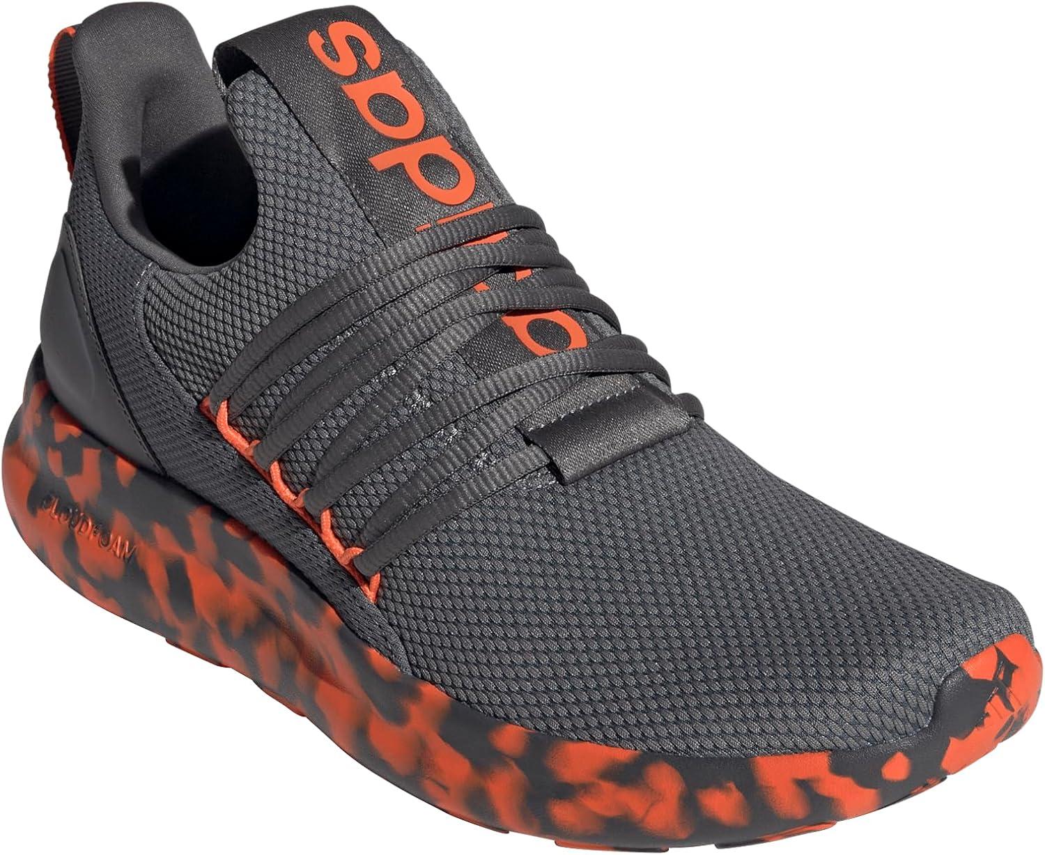 image:imageadidas Mens Lite Racer Adapt 70 Wide Slip On Sneakers Shoes Casual BlackGreySemi Impact OrangeGrey