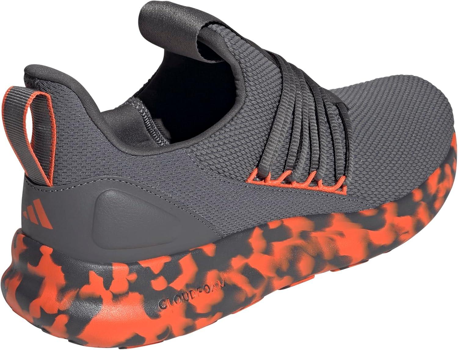 image:imageadidas Mens Lite Racer Adapt 70 Wide Slip On Sneakers Shoes Casual BlackGreySemi Impact OrangeGrey