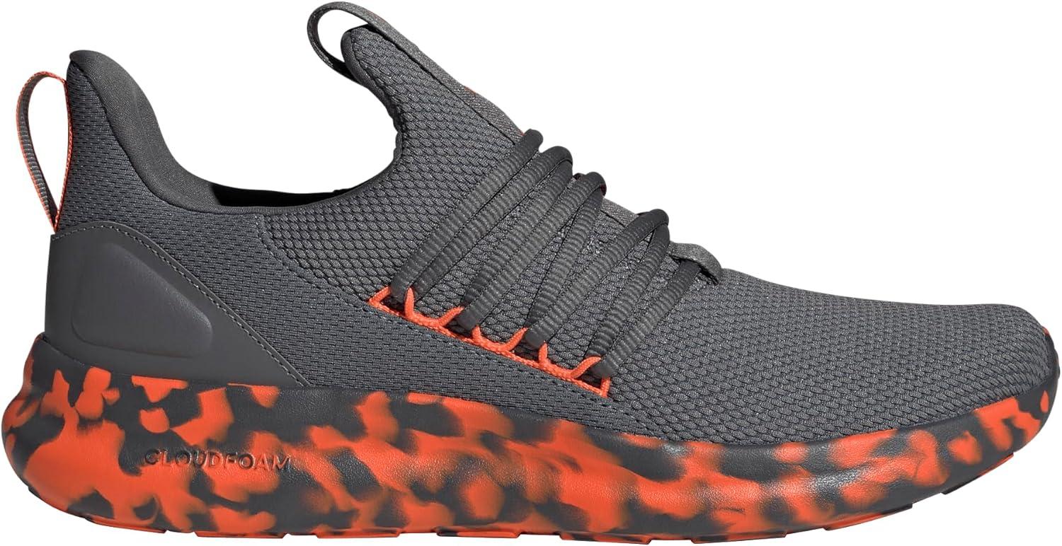 image:imageadidas Mens Lite Racer Adapt 70 Wide Slip On Sneakers Shoes Casual BlackGreySemi Impact OrangeGrey