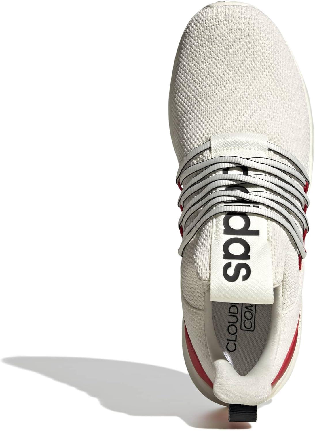 image:imageadidas Mens Lite Racer Adapt 70 Wide Slip On Sneakers Shoes Casual BlackOff WhiteOff WhiteBetter Scarlet
