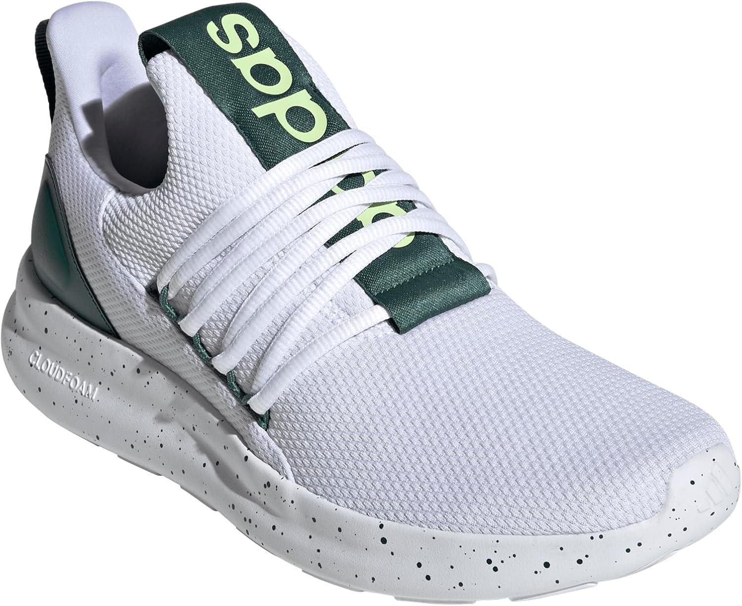 image:imageadidas Mens Lite Racer Adapt 70 Wide Slip On Sneakers Shoes Casual BlackWhiteCollegiate GreenPulse Lime