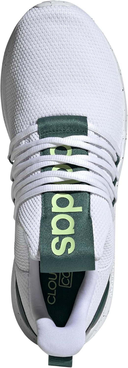 image:imageadidas Mens Lite Racer Adapt 70 Wide Slip On Sneakers Shoes Casual BlackWhiteCollegiate GreenPulse Lime
