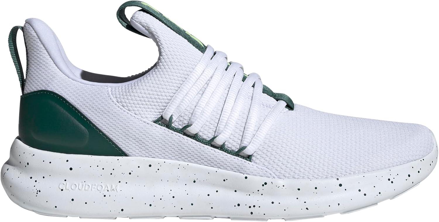 image:imageadidas Mens Lite Racer Adapt 70 Wide Slip On Sneakers Shoes Casual BlackWhiteCollegiate GreenPulse Lime