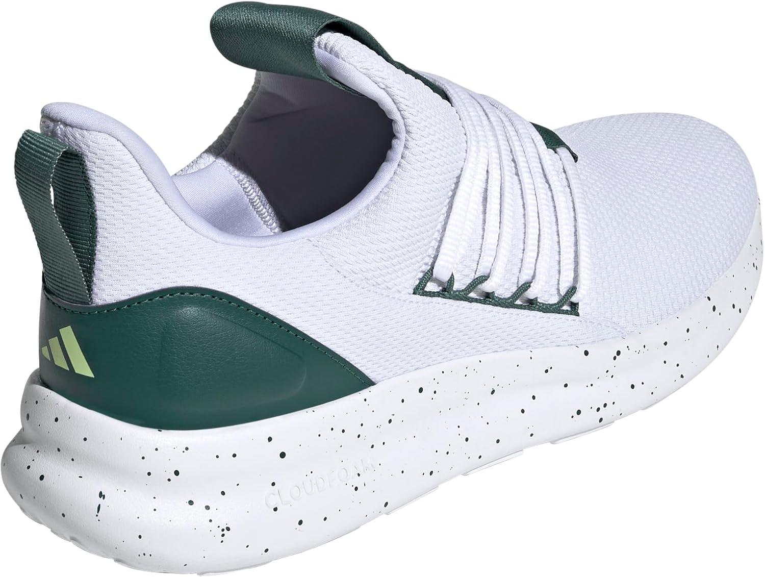 image:imageadidas Mens Lite Racer Adapt 70 Wide Slip On Sneakers Shoes Casual BlackWhiteCollegiate GreenPulse Lime