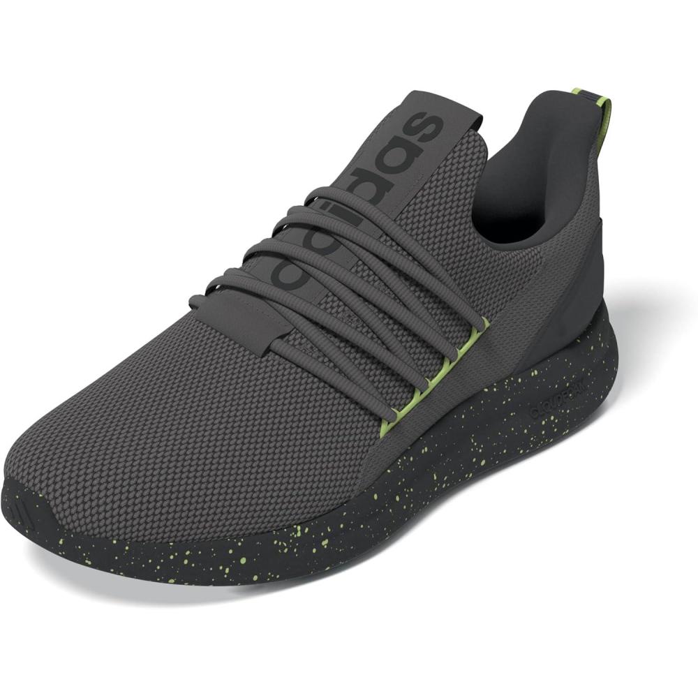 image:imageadidas Mens Lite Racer Adapt 70 Wide Slip On Sneakers Shoes Casual BlackCharcoalPulse LimeCarbon