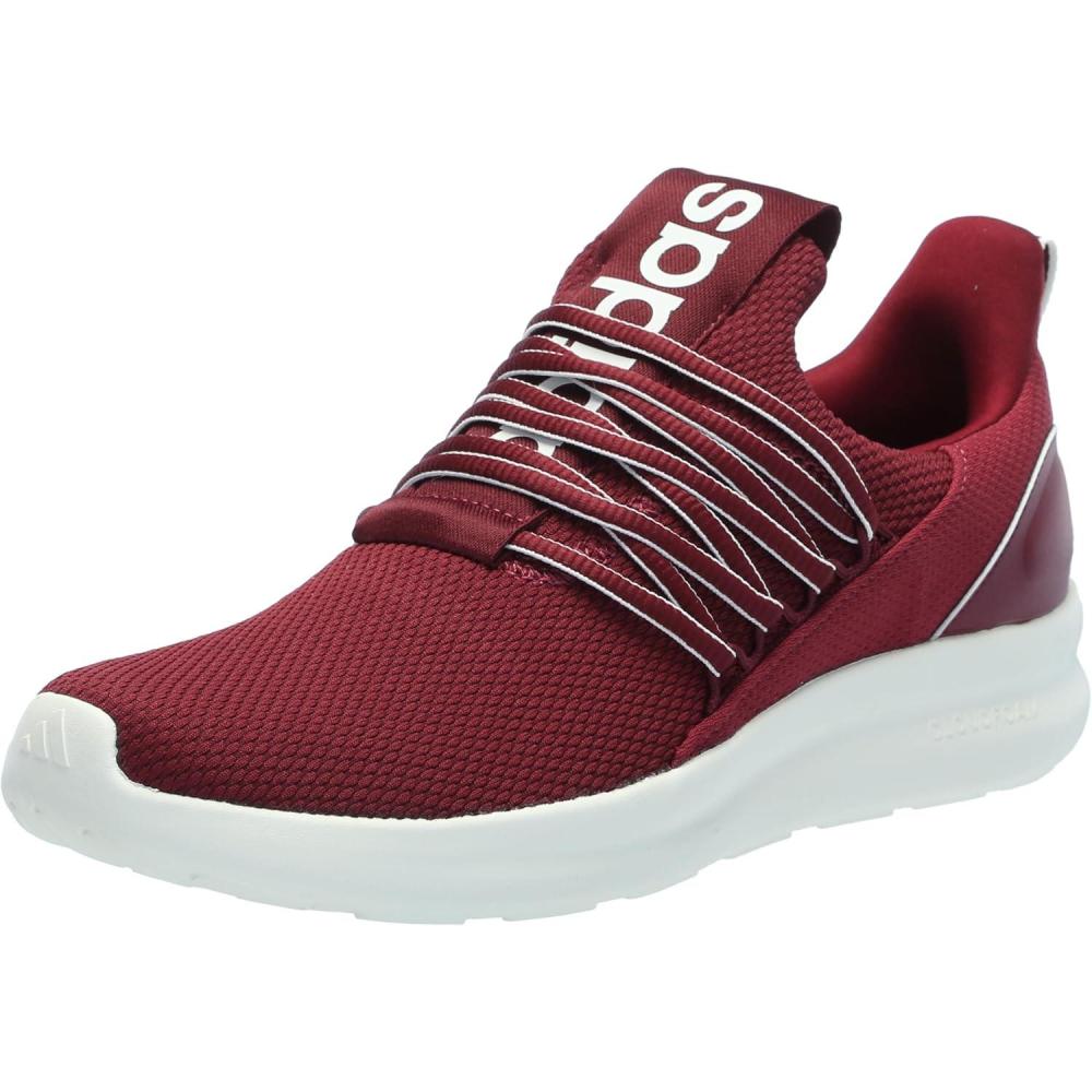 image:imageadidas Mens Lite Racer Adapt 70 Wide Slip On Sneakers Shoes Casual BlackCollegiate BurgundyShadow RedOff White